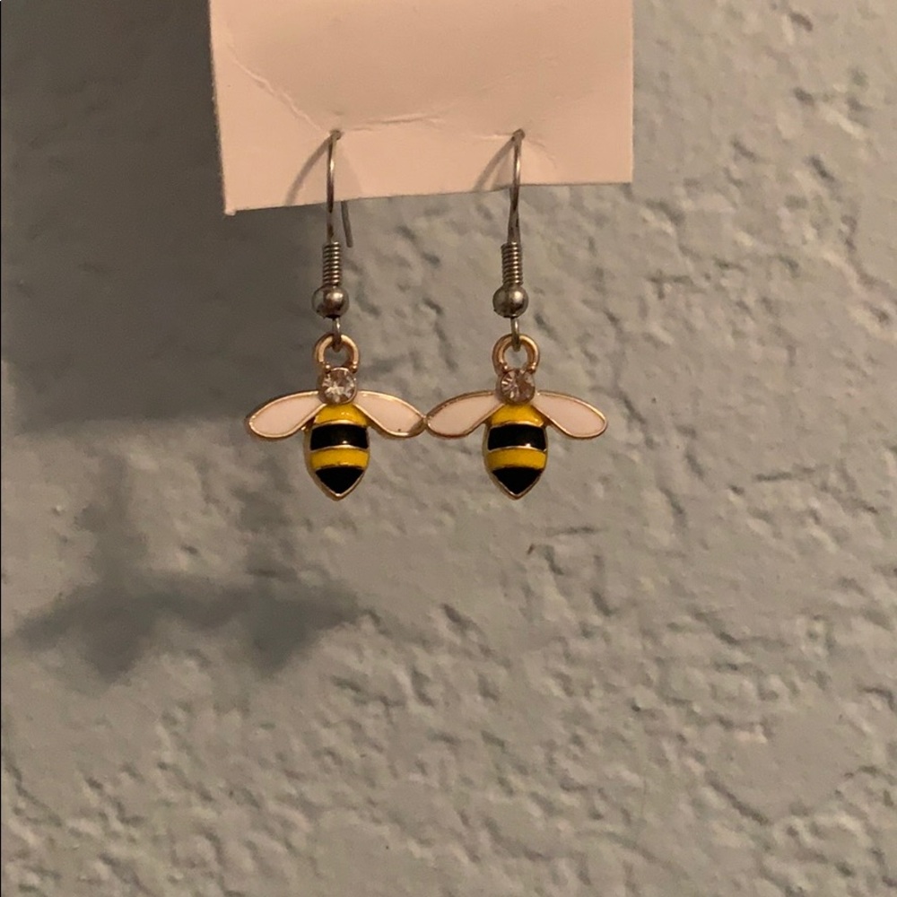 Bumble Bee Charm Earrings
